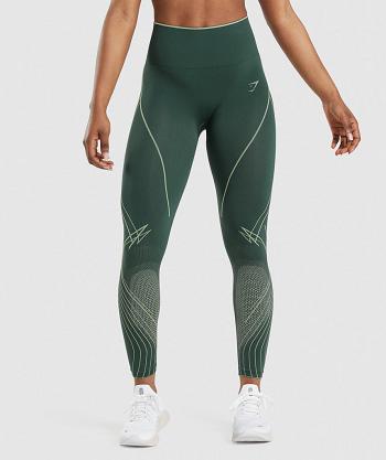 Gymshark Apex Seamless High Rise Ženske Tajice Obsidijanske Zelene Zelene | HR 4089ZUT